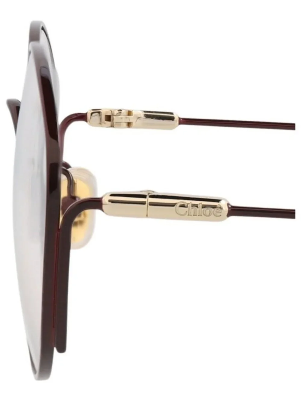 New Chloé Womens Cat Eye Burgundy Burgundy Transparent Fashion Designer Eyeglass